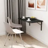 AKKE Klapptisch Wandklapptisch Esstisch - Klappbar Faltbar Platzsparend - Abgerundete Ecken - 60x40 cm - Anthrazit