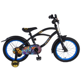 Volare Kinderfahrrad Batman für Jungen 16 Zoll Kinderrad in Schwarz