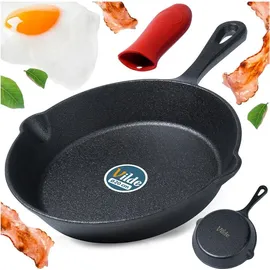 VILDE Gusseisenpfanne Grillpfanne 20 cm