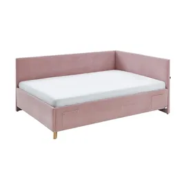 Sofa.de Polsterbettgestell mit USB-Anschluss ¦ rosa/pink ¦ Maße (cm): B: 130 H: 90