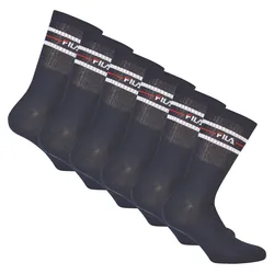 FILA Unisex Socken, 6er Pack - Strümpfe, Street, Lifesyle, Sport (2x 3 Paar) Blau 39-42