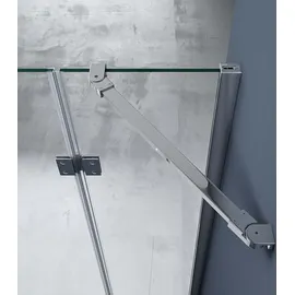 doporro Rav01k Eck-Duschkabine mit Drehtür 90 x 90 cm transparent Klarglas
