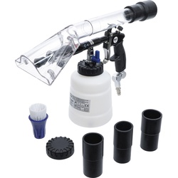 BGS 70150 Druckluft Reinigungspistole mit Bürsten- und Saugaufsatz 7 teilig