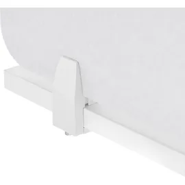 Beliani Schreibtischtrennwand Split 180 x 50 cm Cremeweiß