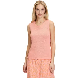 Cartoon Strick-Top mit Rundhalsausschnitt Orange 40