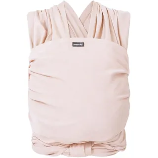 Hoppediz Elastisches Babytragetuch für Neugeborene ab Geburt (2–9 kg) – Weiches Babytragetuch aus kbA-Baumwolle – Elastisches Tragetuch für Babys – Creme 5,40 m