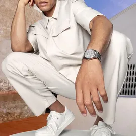 Festina Swiss Made Herrenuhr Analog Edelstahl 316L Silber - Quarz Datum - Saphirglas, Wasserdicht 10 ATM - F20051/2 Herrenarmbanduhr