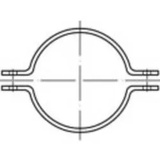 TOOLCRAFT 137729 Rohrschellen Stahl grundiert 50St.