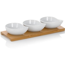 Schalen-Set Philipa Porzellan weiß 4tlg 26,0x10,0x4,5cm