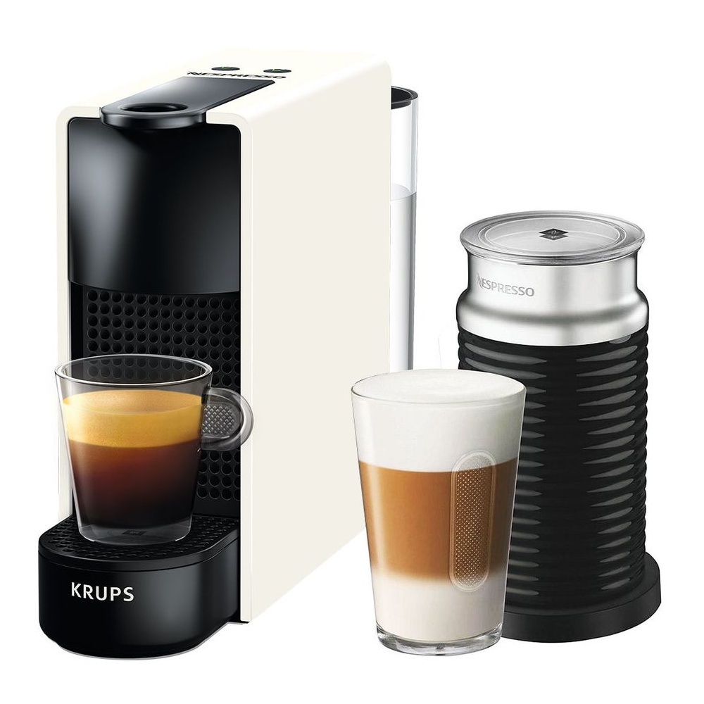 Krups Nespresso Inissia XN 1001 Weiß 1 Tassen Kaffeepadmaschine