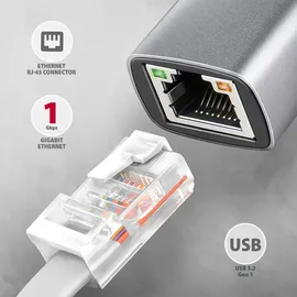 AXAGON ADE-TXPD Gigabit Ethernet Adapter USB-C - titangrau (ADE-TXPD)