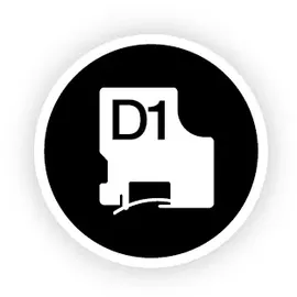 Dymo D1 schwarz auf transparent 1,2cm x 7m (S0720500)