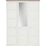 hom'in Drehtürenschrank CAMRON 154 x 209 x 60 cm Grau/Weiß