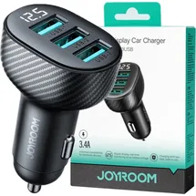 Joyroom KFZ-Adapter 30W 2x USB-C USB-A Schwarz