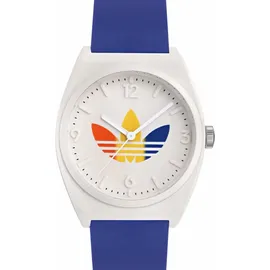 adidas Uni Uhr PROJECT TWO GRFX Kunststoff weiss AOST24070 - Blau