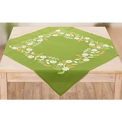 Stickmitteldecke "Blütenpracht"