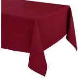 Beautex Tischdecke Lina elegante Leinenoptik, viele Größen und Farben (1-tlg), Schmutzabweisend, knitterarm, sauber umnähmter Saum rot Eckig | 110 cm x 160 cm