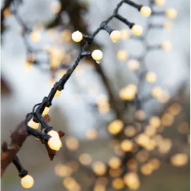 Star Trading LED-Lichterkette Berry Mini 6 m Schwarz Warmweiß