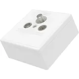 Hama Universal-Antennen-Enddose Skitu 4in1 Weiß