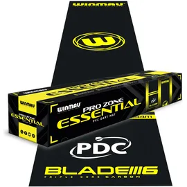 WINMAU Dartmatte Pro Zone Essential 8214 schwarz/gelb 300 x 60 cm