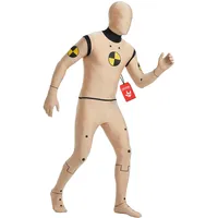 Morphsuits Offizielles Crash Test Dummy Kostüm für Erwachsene, Halloween und Karneval Ganzkörperanzug - XL (176cm-185cm)