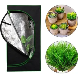 MuCoLa Growbox 0,6 x 0,6 x 1,2 m schwarz/grün