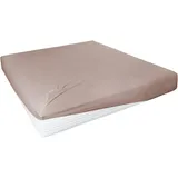 H. G. Hahn Spannbettlaken Baumwolle-Jersey-Elasthan 180 x 200 - 200 x 220 cm braun