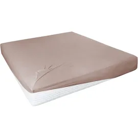 H. G. Hahn Spannbettlaken Baumwolle-Jersey-Elasthan 180 x 200 - 200 x 220 cm braun