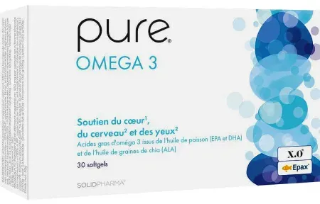 Pure Omega 3 Fischöl Für Herz Gehirn Und Augen 30 Kapseln
