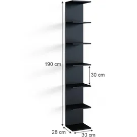 Vicco Wandregal Paolo Schwarz 30 x 190 cm