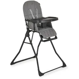 Cangaroo Kinderhochstuhl Waffel, Fußstütze verstellbar, zusammenklappbar, Gurt grau