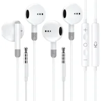 2 Pack Kopfhörer mit Kabel, 3,5 mm In-Ear Kopfhörer, Hochauflösende Headset mit Mikrofon, Ohrhörer mit Lautstärkeregler für iPhone 6/5/SE, Samsung, iPad, Xiaomi, MP3, Huawei, usw 3.5mm Audiogeräte