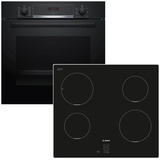 Bosch - herdset Backofen Teleskopauszug + Induktionskochfeld autark 60 cm neu