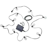 RL Lichterkette Solar schwarz 57 cm 10x Glühbirne inkl. Fernbedienung