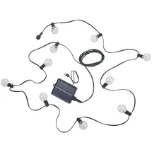 RL Lichterkette Solar schwarz 57 cm 10x Glühbirne inkl. Fernbedienung