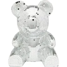 Kare DESIGN Spardose Bear Disco 21 cm Polyresin Silber