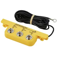 TRU Components TC-12277208 Erdungsstecker 3x 10 mm Druckknopf-Anschluss, gewinkelte Form mit Kabel 1 St.