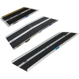 Trutzholm Rollstuhlrampe Klappbar 184 cm 272 kg Alu Grau Schwarz Beschichtet