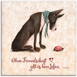 Artland Wandbild »Lebensweisheit Freundschaft«, Tiere, (1 St.), als Alubild, Outdoorbild, Leinwandbild, Poster in verschied. Größen Artland Farbe Bild(er): naturfarben