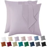 Vielit Kissenbezug 80x80 Violet Weich Kopfkissenbezug 80x80 2er Set Mikrofaser Kissenbezüge 80x80 Pillowcase Deko Kissenhülle Für Kissen 80x80 Öko-Zertifikat Resistent Hypoallergen