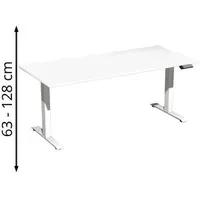 Geramöbel Schreibtisch Elevate Plus, elektrisch höhenverstellbar, HxBxT 630-1.280 x 1.800 x 800 mm, weiß/weiß