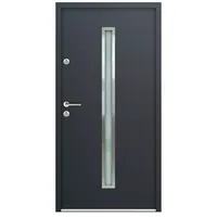 FM Türen Nebeneingangstür N68-01  (100 x 200 cm, DIN Anschlag: Links, Anthrazit)