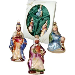 Krebs Glas Lauscha Set "Die Heiligen Drei Könige" 15cm