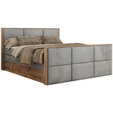 MKS Boxspringbett mit Bettkasten ¦ grau ¦ Maße (cm): B: 168 H: 113