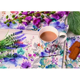 Creative Tops Platzsets Kork-Rückseite, rechteckig, Motiv: Wiesenblume, Mehrfarbig, 30 x 23 cm