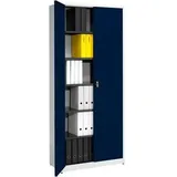 Mauser Entro Aktenschrank 95 x 42 x 220 cm blau
