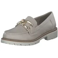 Jana Damen Slipper mit Blockabsatz Vegan, Beige 40 EU