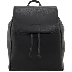 TOM TAILOR Damen TTTINNA Rucksack mit Umschlag, schwarz, Uni, Gr. ONESIZE