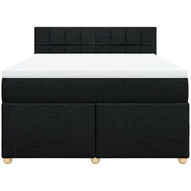 vidaXL Boxspringbett 140 x 200 cm Schwarz