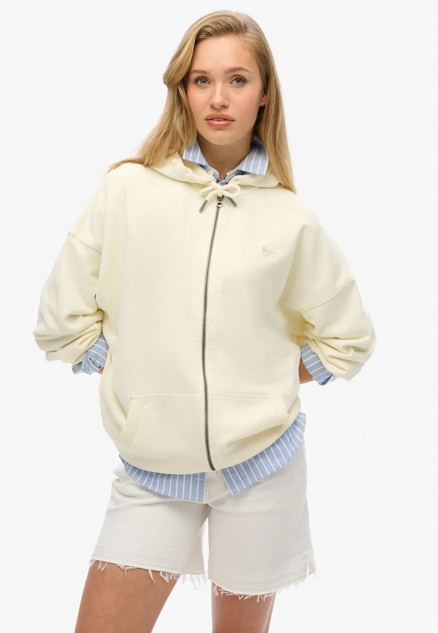 Kapuzensweatjacke »STUDIOS ZIP HOODIE«, Gr. XL, Off White, , 25646850-XL